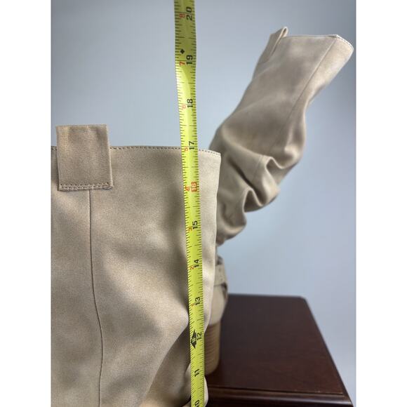 Dolce Vita Womens Beige Tris Knee High Block Heeled Booties Size US 8 - Picture 9 of 15